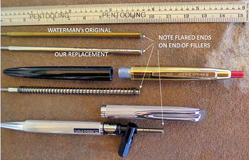 WATERMANs CF and OTHER EARLY BALLPOINT REFILLS